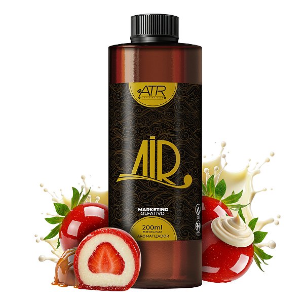 Essência Air Premium Vollmens Morango do Amor Refil para Aromatizadores Elétricos Profissionais 200ml