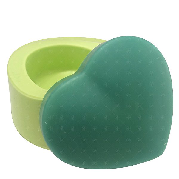 Molde de Silicone para Velas e Sabonetes Artesanais Coração Grande