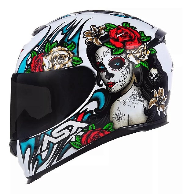 CAPACETE AXXIS EAGLE CATRINA GLOSS BRANCO