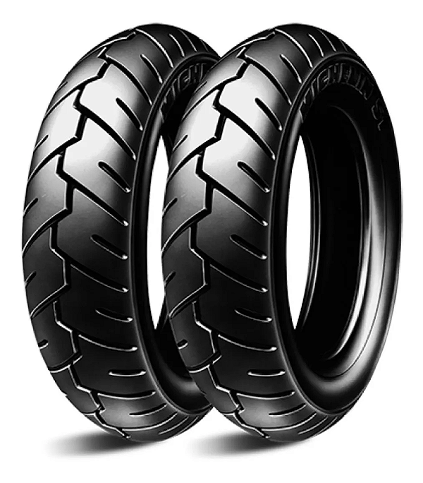 PAR DE PNEUS MICHELIN S1 90/90-10 + 100/90-10 (PARA BURGMAN 125i 12-17/ HAOJUE LINDY 125)