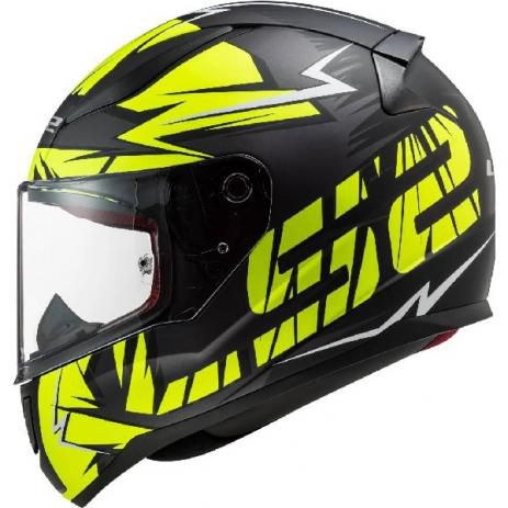 CAPACETE LS2 FF353 RAPID CROMO PRETO FOSCO/AMARELO