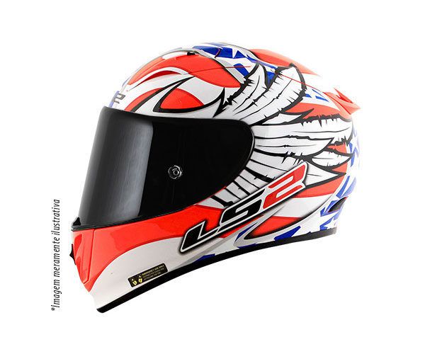 CAPACETE LS2 FF323 ARROW R FREEDOM BRANCO/LARANJA