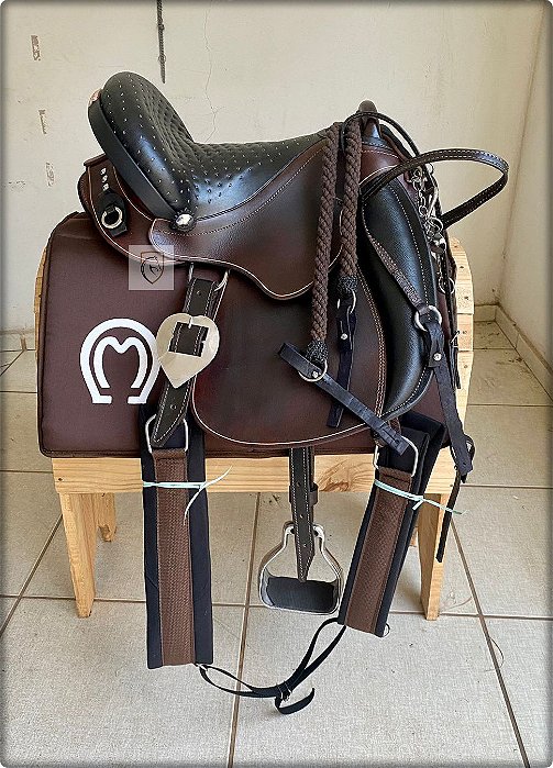 Sela Australiana Coqueluxe Luxo Profissional De Pista Montaria Para Cavalo