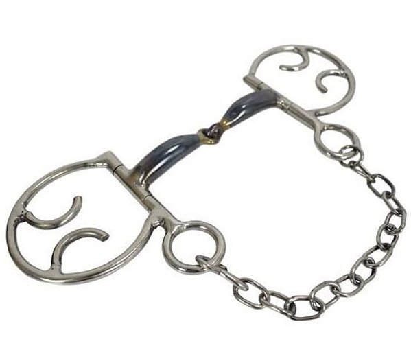 Bridão Espanhol Inox Bocal Grosso de Ferro
