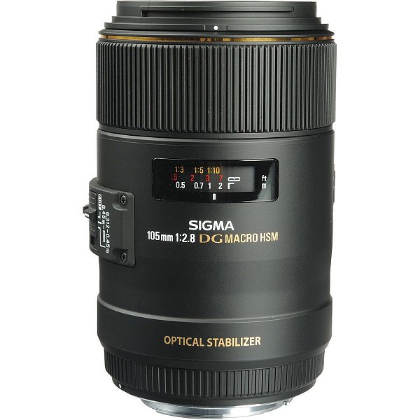 Lente Sigma macro 105mm f/2.8 EX DG OS HSM EF-Mount Canon