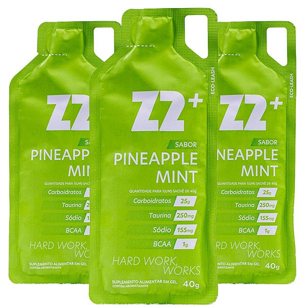 Z2 Energy Gel Z2+ Pineapple Mint 3 Sachês 40G