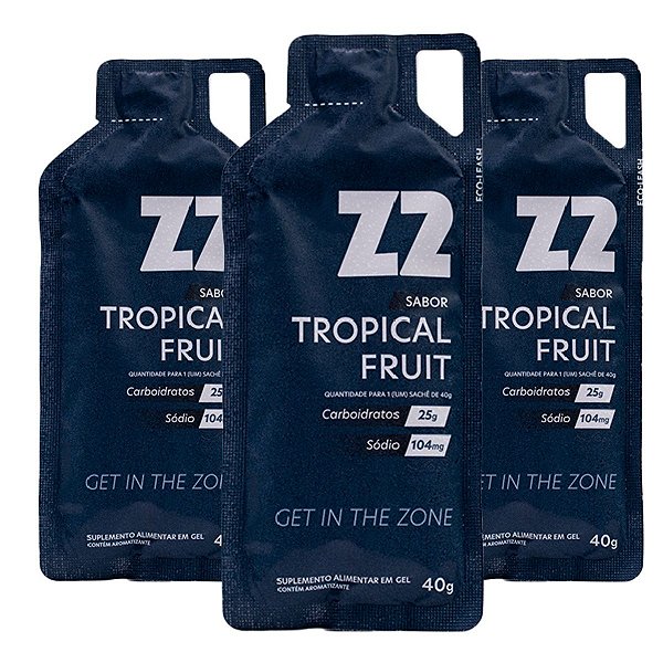 Z2 Energy Gel Tropical Fruit Triple Pack 3 Sachês 40G