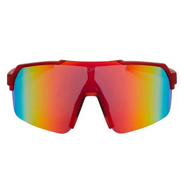 Óculos De Sol Polarizado Proteção UV400 Yopp Mask L 2.2 - Lente vermelha espelhada