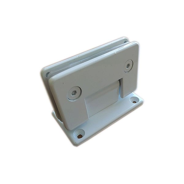 1012 - Dobradiça central para união v/a para porta blindex Branco