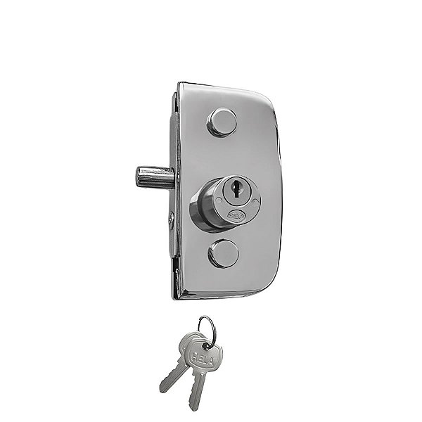 1520 - Fechadura para porta pivotante de vidro temperado blindex - Cromado