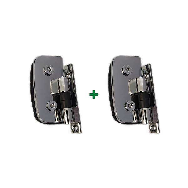 1115 - Dobradiça simples fechamento manual para porta de vidro temperado blindex Cromado - 2 unidades