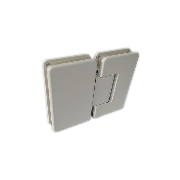 1010 - Dobradiça central para união v/v para porta de vidro temperado blindex Branco