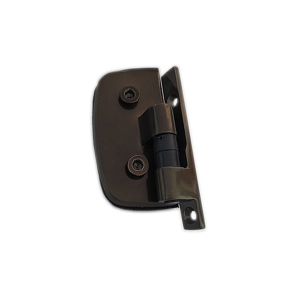 1115 - Dobradiça simples fechamento manual para porta de vidro temperado blidex Bronze