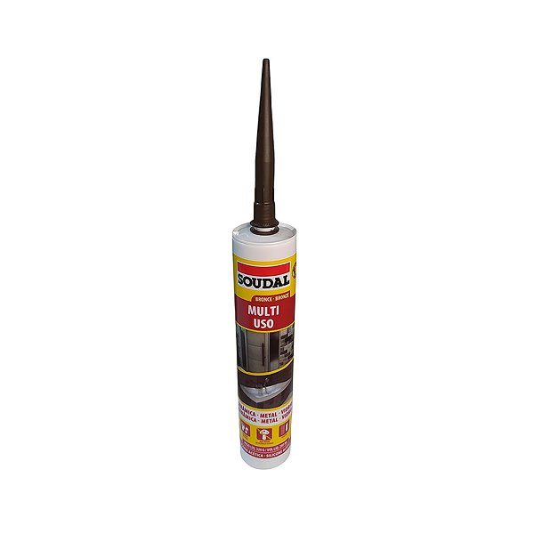 Silicone acético Soudal Bronze - 1un