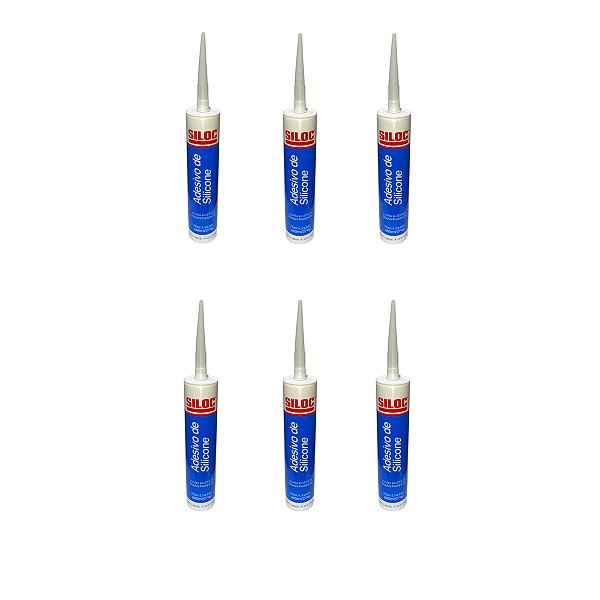 Silicone Acético Transparente Siloc - 6 Unidades