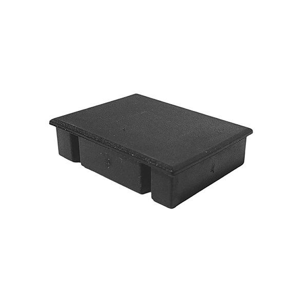 TA 3850 - Tampa plástica para tubo alumínio 1.5x2” Preta 2un