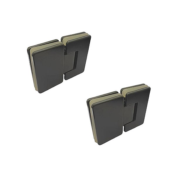 1010 - Dobradiça central para união v/v para porta de vidro temperado blindex Bronze - 02 unidades