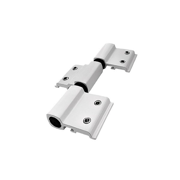 DOB 692T - Dobradiça tripla para porta de alumínio linha 25 - Branco