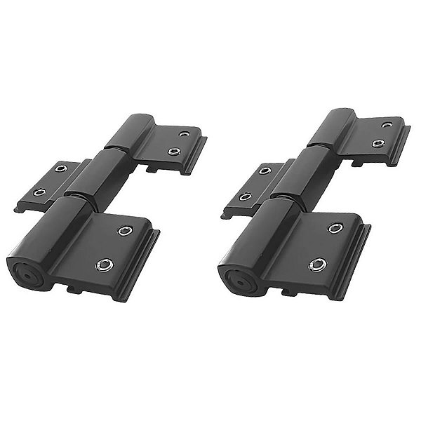 DOB 692T - Dobradiça tripla para porta de alumínio linha 25 Preto - 02un