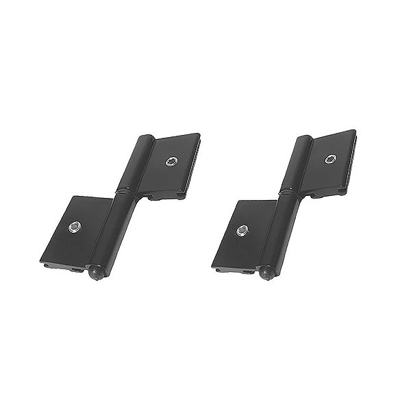 DOB 707 - Dobradiça camarão 2 abas linha 25 e Suprema Preto - 02un