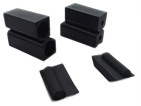 Fixador lateral para box de vidro temperado blindex - Preto