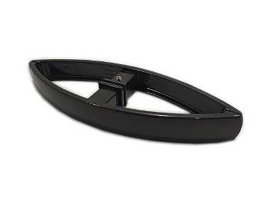 Puxador curvo com 1 furo 27cm para porta de vidro - Bronze