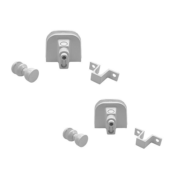 Kit janela blindex de correr com 4 folhas - Branco