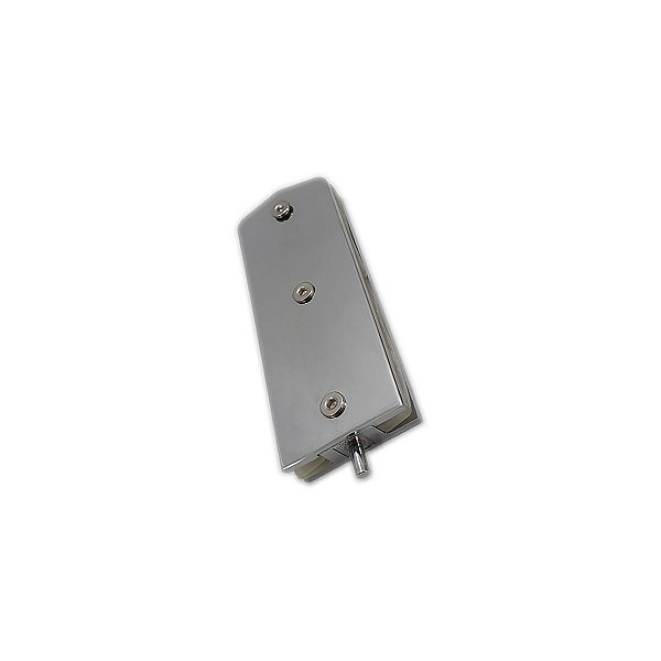 1101 J - Dobradiça superior jumbo para porta pivotante de vidro temperado blindex - Cromado (zamak)
