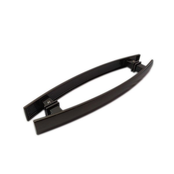 Puxador duplo curvo 40x30cm para porta de vidro - Bronze