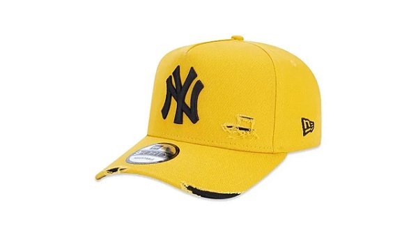 Boné Masculino New Era 9Forty A-Frame MLB Destroyed Amarelo