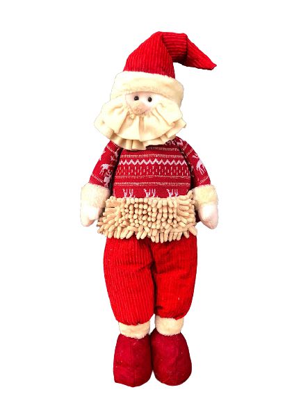 Papai Noel Pelúcia Decorativo Vermelho 55cm