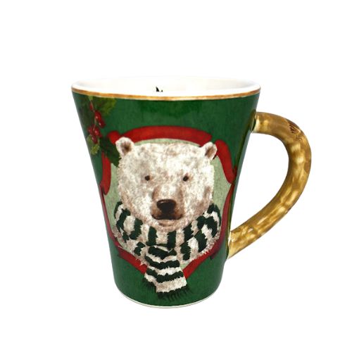 Caneca Bardot Urso Natal - Branco