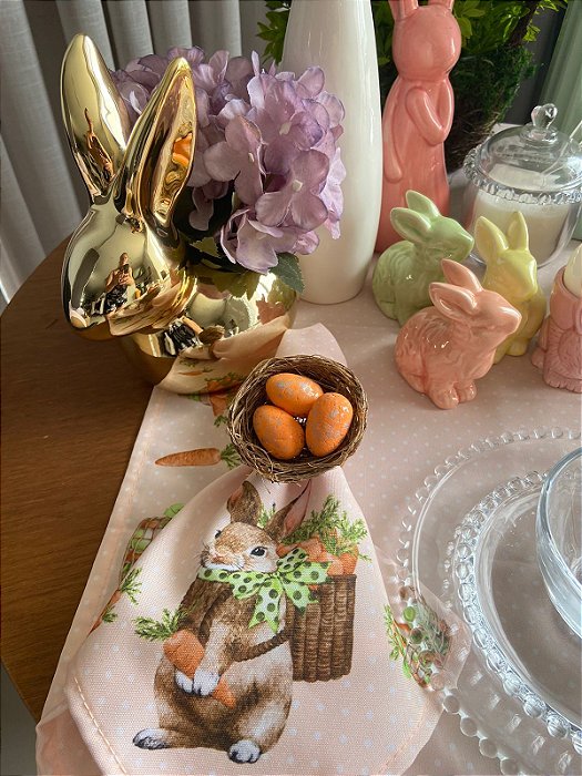 Guardanapo Coelho da Páscoa - Cenoura