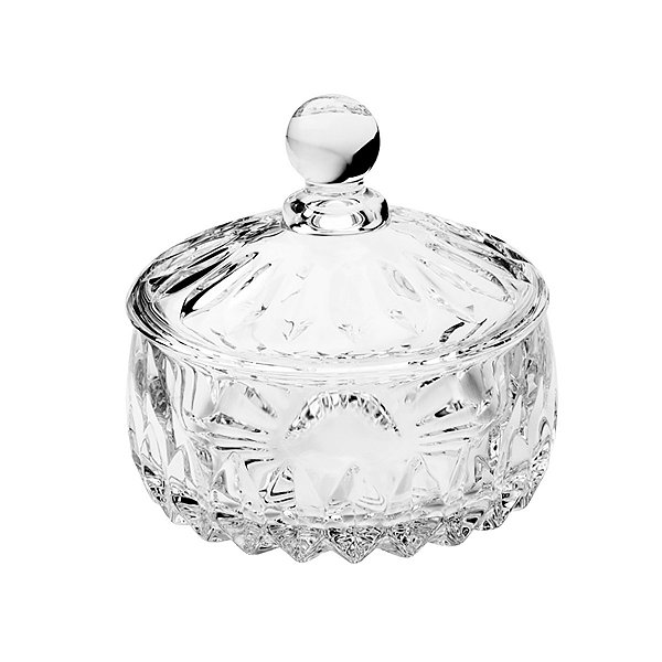 Potiche Decorativo de Cristal Louise Transparente 14x14cm