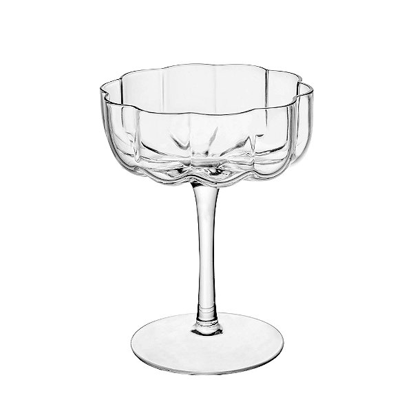 Taça Coupe de Vidro Flor Lotus 160ml Drink Martini