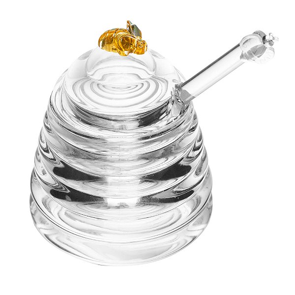 Meleira Cristal Grosso E Pegador Little Bee 9x9,5cm Abelha