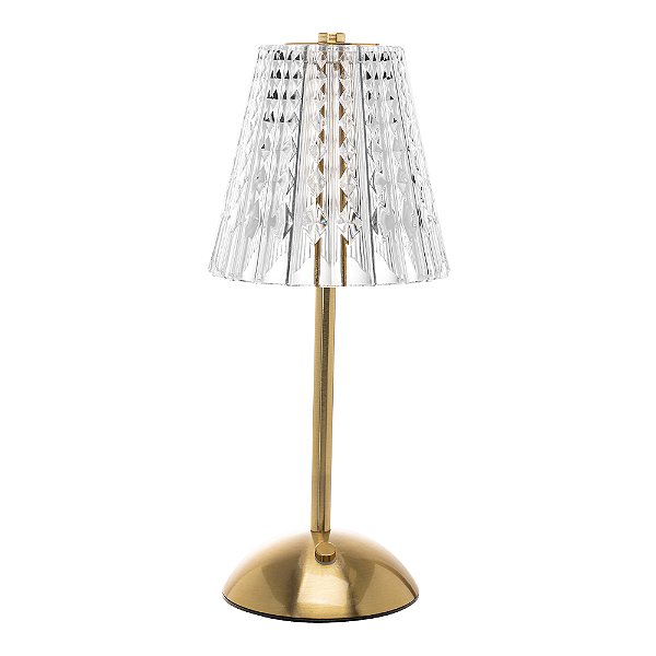 Luminária Abajur LED 3 Tons Touch 12,5x30cm Mesa USB Bancada