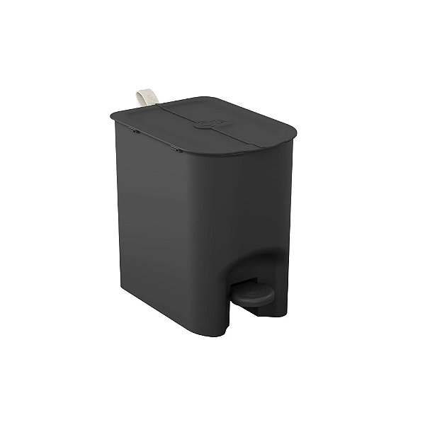 Lixeira Banheiro 6L Pedal Abertura Borboleta Esconde Sacola