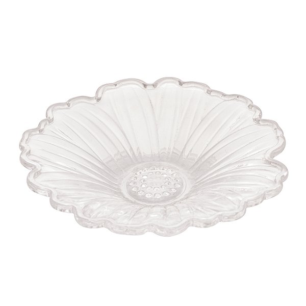 Mini Travessa Petisqueira De Vidro Margarida 13cm Lyor