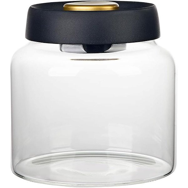 Pote Hermético De Vidro A Vácuo 1,4L Porta Mantimentos Redondo