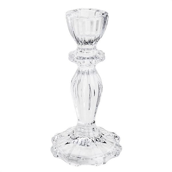 Castiçal Decorativo De Vidro Argos 16x8 cm
