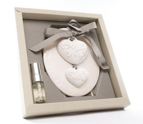 Pendente de Gesso Perfumado Coração Grande - Chá Branco