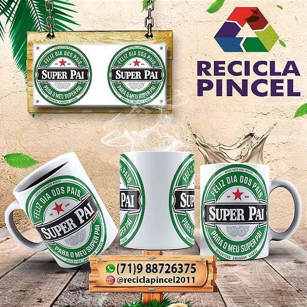 Caneca de PORCELANA - Super Pai