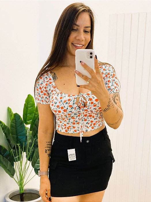 Cropped  Floral Cora