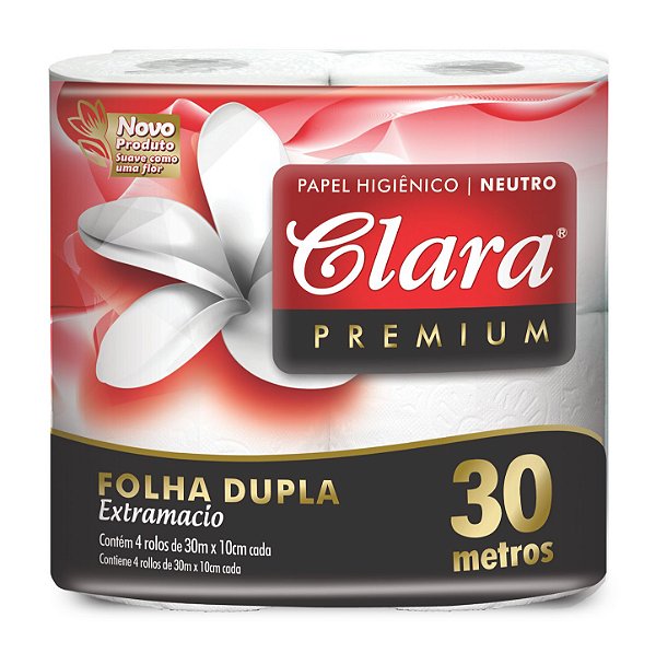 Papel Higiênico Folha Dupla 30 Metros 16 Rolinhos