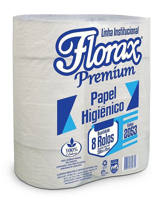 Papel Higiênico Folha Simples 8x300 Metros