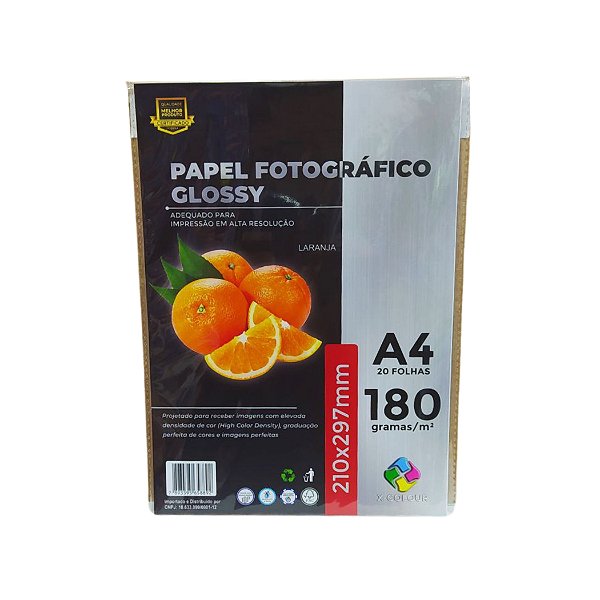 Papel Fotografico Brilhante 180gr 20fls