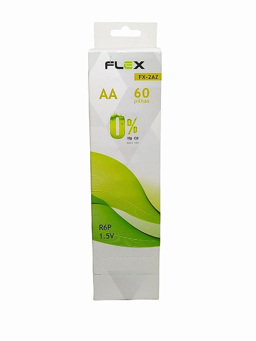 Pilha Aa Zinco Flex C/60 Unid. Tubo AA FX-2AZ