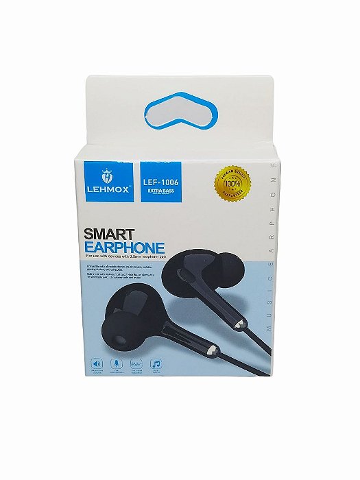 Fone De Ouvido Auricular C/ Fio E Conexão P2 Lef-1006