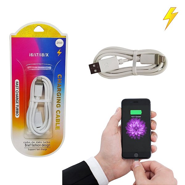 Cabo Para Celular Turbo Lightning 25W Ley-1844